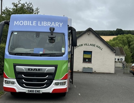 library cafe - visit by library bus